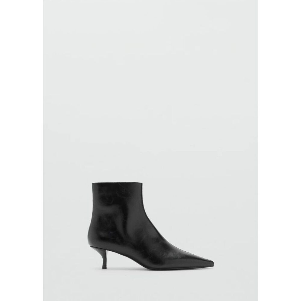 Mango MNG Pointed Toe Kitten Heel Ankle Boots Black Women Size 39/8.5 NEW - Picture 5 of 8